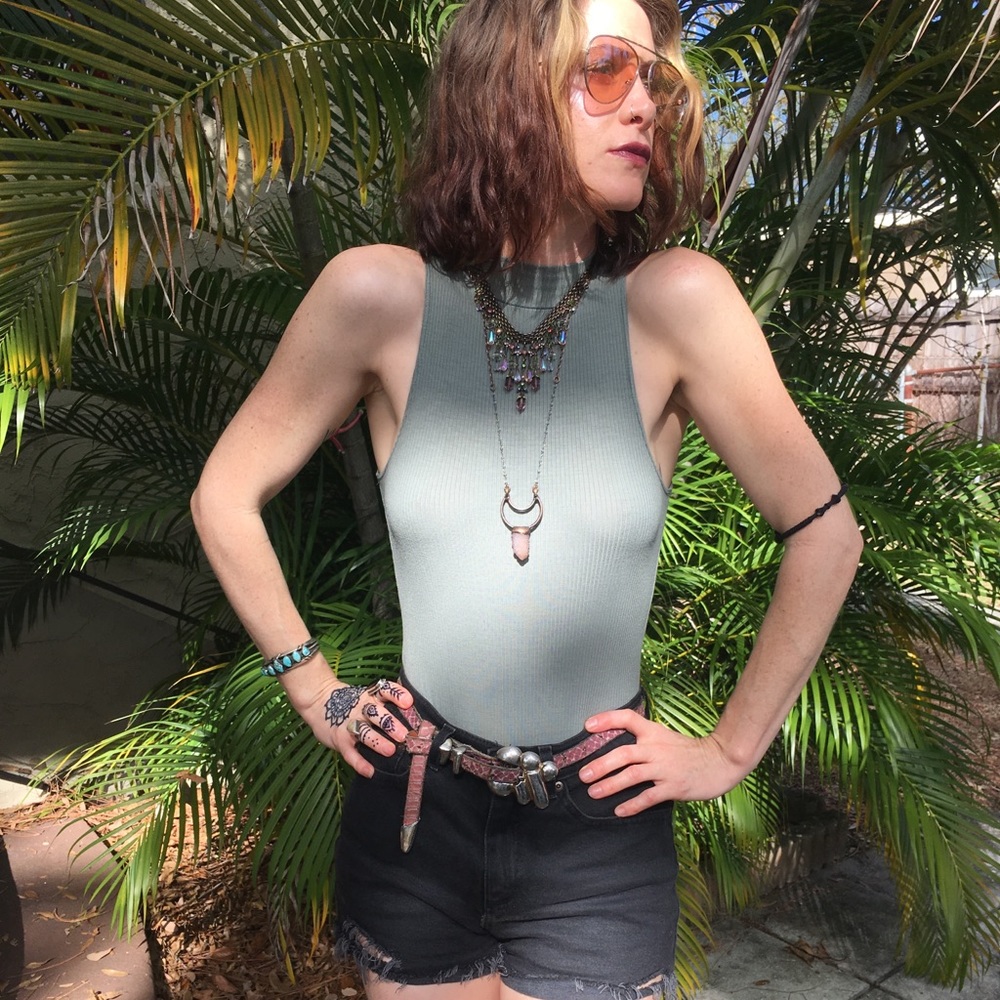 Sage green bodysuit